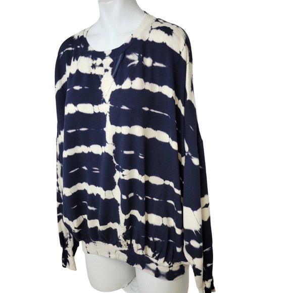 Young Fabulous & Broke Navy and White Tie-Dye Sweatshirt - Picture 2 of 6